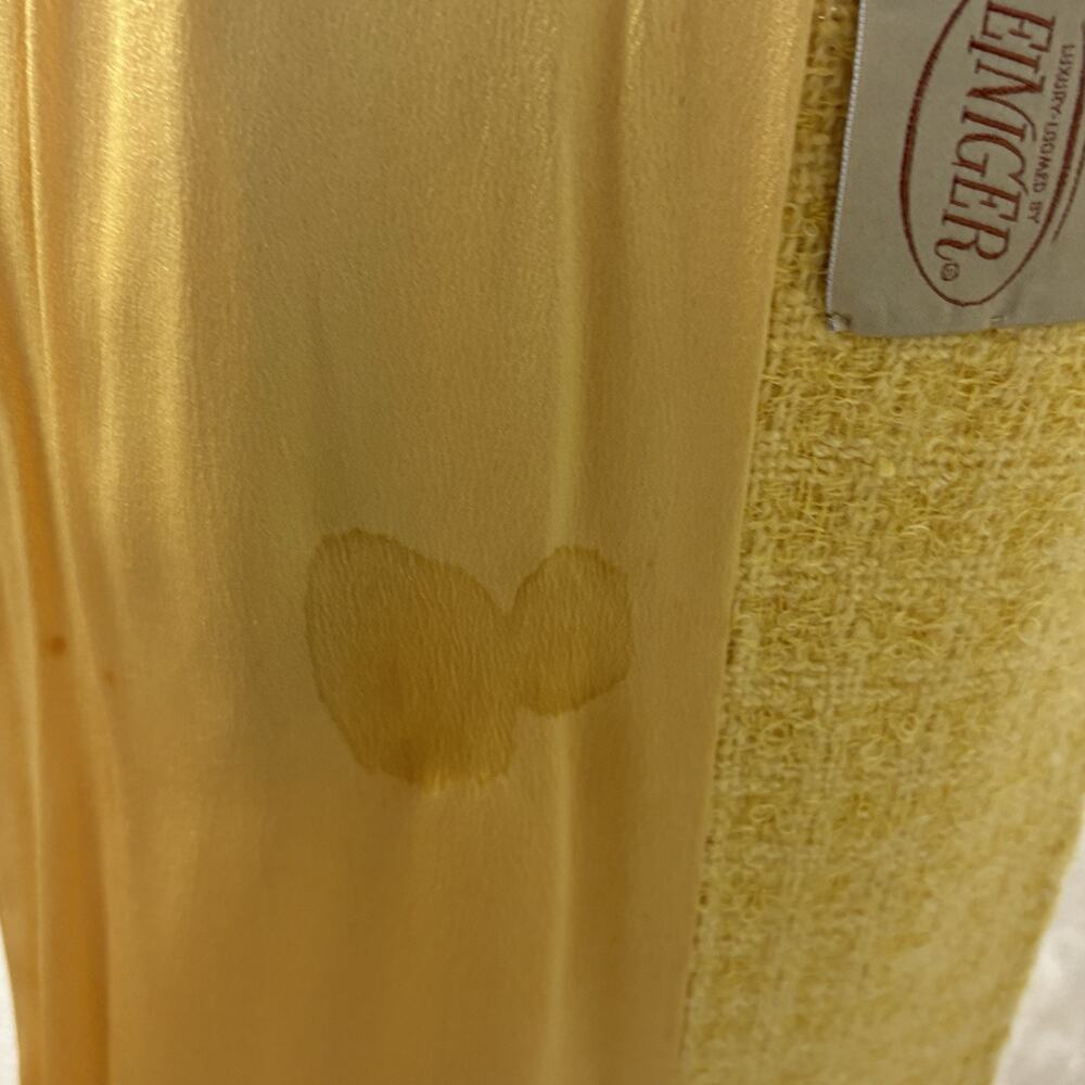 Vintage 60s Car Coat Boucle Tweed Wool Yellow MCM Mod Yellow Size M - Picture 13 of 13